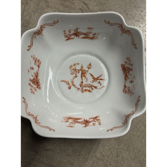 Georges Boyer Limoges France Porcelain Chinoiserie Asian Serving Bowl 6 1/4" - Picture 2 of 7
